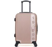 gentleman farmer - valise cabine abs liam 4 roues 55 cm - rose dore rose dore