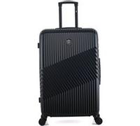 gentleman farmer - valise grand format abs/pc peter 4 roues 75 cm - noir noir