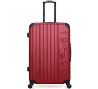 - valise grand format abs porter 4 roues 75 cm - bordeaux