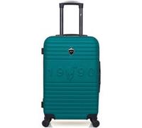 gentleman farmer - valise weekend abs fred-a 4 roues 60 cm - bleu paon bleu paon