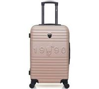 gentleman farmer - valise weekend abs fred-a 4 roues 60 cm - rose dore rose dore