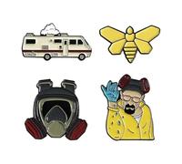 Gentleman Mörder Pins BR BA Respins pour sac à dos et jeans - Broche en émail Breaking Bad Mode, Normale, Métal non précieux