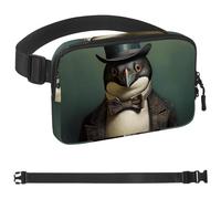 Gentleman Penguin-1435 Sac banane à bandoulière pour homme et femme, sac de ceinture pour voyage, marche, course, randonnée, cyclisme, multicolore, 4 x 23 x 15 cm, multicolore, 1.5x9.0x5.9in/4x23x15cm