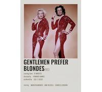 Gentlemen Prefer Blondes Poster Minimalist 30 x 40 cm