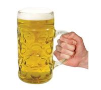 Gentlemens Club- Gentlemen's Club chope bière géante en Verre, PP0804TX, Claire, 1 Unité (Lot de 1) avec Poignée