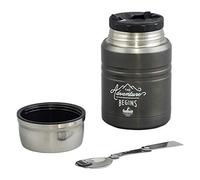 Gentlemen's Hardware Bouteille alimentaire unisexe en acier inoxydable, noir, 450 ml