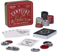 Gentlemen's Hardware GEN173 Camping Travel Poker Set, Noir, Chips