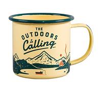 Gentlemen's Hardware GEN321 Tasse en émail, 325 ml, beige, vert, 325 ml