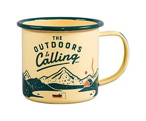Gentlemen's Hardware GEN321 Tasse en émail, 325 ml, beige, vert, 325 ml