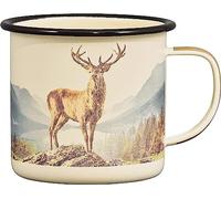 Gentlemen's Hardware GEN371 Tasse à café en émail Motif cerf Crème 500 ml