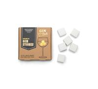 Gentlemen's Hardware Pierres à gin en Forme de Cube, Tissu Granit, Blanc, Lot de 6