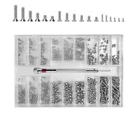 Gentpovth 18 Sortes Tailles de Vis Miniatures de Qualité Supérieure - 500 Pièces Avec Tournevis Cruciforme Pour Réparation et Travaux de Précision - Têtes Fraisées et Plates