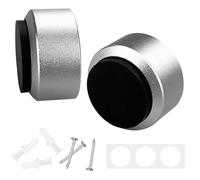 Gentpovth 2x Butées de Porte, Protection Murale Poignée de Porte, Butoir d'Extérieur, Mural, à Vis, Autocollant ou à Percer, Design Élégant Pour Votre Maison