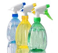 Gentpovth 3 Pièces 500ML Flacon Spray Bouteilles Vide Rechargeable (Jaune-vert-bleu)