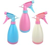 Gentpovth 3 Pièces 500ML Flacon Spray Bouteilles Vide Rechargeable (Riz-rose-bleu)
