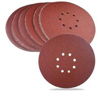 Gentpovth 30 Pièces 8 Trous Disques de Ponçage 225 mm, 60/80/120/180/240/320 Grain, pour Poncer, Polir, Dérouiller, poncer le bois, le mastic, la peinture, pour Ponceuse Murale, Ponceuse Excentrique