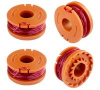 Gentpovth 4 Pièces Bobine Fil Coupe Bordure Compatible, Ø1,65 mm-3.05m de Longueur Fil Coupe Bordure, Compatible Plusieurs Modèles, Remplacements Coupe Bordure, pour Tondeuse à gazon Worx