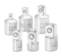 Gentpovth 6 pièces Jeu d'adaptateurs de douilles, Adaptateur à Cliquet 1/4 vers 3/8, 3/8 vers 1/4, 3/8 vers 1/2, 1/2 vers 3/8, 1/2 vers 1/4, 1/4 vers 1/2, Adaptateur Douille pour clé Dynamométrique