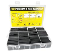 Gentpovth 900 Pièces Tube Thermorétractable Ratio 2:1, Gaines Thermorétractables pour Isolation électrique, 12 Tailles Manchon Thermoretractable, Tubes Thermoretractables 1 à 13 mm diamètre
