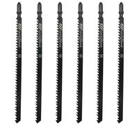 Gentpovth Ensemble de 6 Lames de Scie Sauteuse Professionnelles T744D avec Coffret en Plastique, Poignée Cam Simple en T et Lames de Scie Sauteuse, Idéal pour couper le bois, les plastiques, PVC