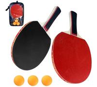 Gentpovth Ensemble de Raquettes de Ping-Pong Professionnel - 2 Raquettes, 3 Balles Mate, 1 Sac - Tennis de Table Hautes Performances pour Loisir, Entraînement, Amateurs, Experts