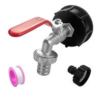 Gentpovth IBC Robinet Cuve,Vanne Cuve avec Adaptateur en Plastique 3/4",Adaptateur Robinet Tuyau Arrosage pour Robinets de jardin, Récupérateur eau de pluie,pour Jardin,Baril de Pluie