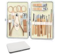 Gentpovth Kit de manucure coupe-ongles 18 en 1, Trousse Manucure Femme et Hommes, outils professionnels de soins des ongles en Acier Inoxydable, outils de pédicure pour ongles, avec Exquis La Boîte
