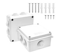 Gentpovth Lot de 2 boîtes de jonction étanches IP65 100 mm x 100 mm x 70 mm, Boîte de dérivation en saillie, Boîte D'électrotechnique Extérieure Boîte De Jonction Générale Coupe Vent Anti Pluie
