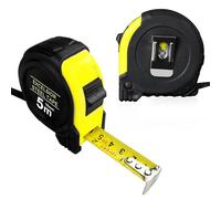 Gentpovth Lot de 2 Rubans à Mesurer enrobés de caoutchouc anti-chocs de 5m, Échelles métriques/impériales,Mètre ruban professionnel robuste d'enroulement,pour soit à la maison,chantiers ou en atelier