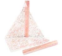 Gentpovth Mode Boho en Organza Rose Chemin de Table, Rose Pailleté Décoration Table Runner, 28 CM x 10 M Ruban Bricolage Organza Rouleau, décoration de Table pour Célébrations,Mariage, Fêtes De Bébé