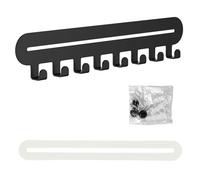 Gentpovth Porte Clef Mural avec 8 Crochets, rangement en métal pour clés, décoration murale Home, Porte a Clefs Murale pour Ranger les Petits Objets Tels que les Clés Dans L'entrée(Noir)