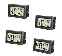 Gentpovth Thermomètre Hygrometre Intérieur, 4 pièces LCD Mini Digital Thermomètre avec Hygromètre, Haute Précision Petit Thermomètre d'intérieur Exterieur Mural Pour Exterieur Jardin