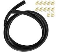 Gentpovth Tuyau D'essence Kit, 2 Mètre Ø 6mm Conduite de Carburant Durite Essenceavec 12 Pièces Colliers de Serrage, NBR Tuyaux d'essence en Caoutchouc pour Moto Tondeuse Camion Voiture
