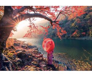 Genuine 1000 Lever de soleil sur le fleuve Katsura, Japon
