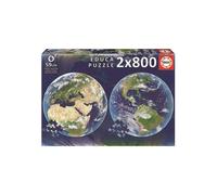 Genuine 2x800 Puzzle Rond Planète Terre