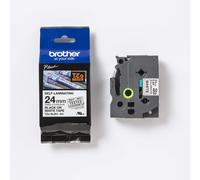 Genuine Brother TZe-SL251 Self Laminating Label Tape Black on White - 24mm Wide