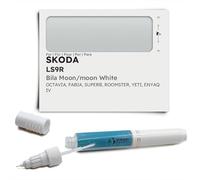 Genuine Colors Stylo de Retouche BILA MOON WHITE LS9R pour SKODA Blanc OCTAVIA FABIA SUPERB ROOMSTER YETI ENYAQ IV