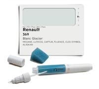 Genuine Colors Stylo de Retouche BLANC GLACIER 369 pour Renault Argent MEGANE LUTECIA CAPTUR FLUENCE CLIO SYMBOL ALASKAN