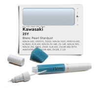 Genuine Colors Stylo de Retouche BLANC PEARL STARDUST 25Y pour Kawasaki Argent NINJA 650 VERSYS Z1000 1000 KLR650 KLR ZX-14R 300 250 ER6N ZX6R KLR-650 ZX10R ABS 30TH ANNIVERSARY Z 125
