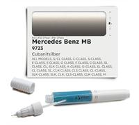 Genuine Colors Stylo de Retouche CUBANITSILBER 9723 pour Mercedes Benz MB Argent S LASS C-CLASS S-CLASS E-CLASS G E C SL SLK A-CLASS G-CLASS SL-CLASS CLK CLS LASS SLK-CLASS CLS-CLASS CLK-CLAS