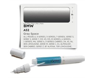 Genuine Colors Stylo de Retouche GRAY SPACE A52 pour BMW Gris 3-SERIES 5-SERIES 7-SERIES SERIE 3 5 7 M3 X5 M5 M-SERIES 6-SERIES 1-SERIES M6 6 CABRIO Z4 X3 X6 3ER LIMOUSINE M 1 X1 ALPINA B7 Z 7ER B6 A