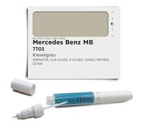Genuine Colors Stylo de Retouche KIESELGRAU 7701 pour Mercedes Benz MB Gris SPRINTER CLK-CLASS V-CLASS VIANO METRIS CITAN