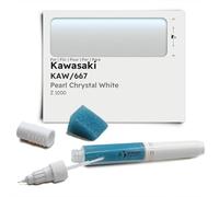 Genuine Colors Stylo de Retouche PEARL CHRYSTAL WHITE KAW 667 pour Kawasaki Blanc Z 1000