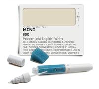 Genuine Colors Stylo de Retouche PEPPER (OLD ENGLISH) WHITE 850 pour MINI Blanc CABRIO CONVERTIBLE COOPER ROADSTER S CLUBMAN ONE HATCHBACK JOHN COOP WORKS CONVERTIB JCW COUPE CONVERT HARDTOP HATCH CO