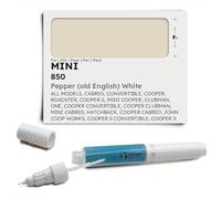 Genuine Colors Stylo de Retouche PEPPER (OLD ENGLISH) WHITE 850 pour MINI Blanc CABRIO CONVERTIBLE COOPER ROADSTER S CLUBMAN ONE HATCHBACK JOHN COOP WORKS CONVERTIB JCW COUPE CONVERT HARDTOP HATCH CO