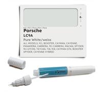 Genuine Colors Stylo de Retouche PURE WHITE WEISS LC9A pour Porsche Blanc 911 BOXSTER CAYMAN CAYENNE PANAMERA CARRERA MACAN SPYDER GT3 RS TAYCAN 718 918 GT4 HYBRID