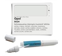 Genuine Colors Stylo de Retouche SCHNEEWEISS OLYMPIC SUMMIT WHITE 8624 pour Opel Blanc ASTRA CORSA ZAFIRA CASCADA INSIGNIA ANTARA ADAM CABRIO MOKKA TOURER CONVERTIBLE KARL AMPERA COUPE OPC