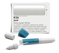 Genuine Colors Stylo de Retouche SNOW PEARL WHITE SWP pour KIA Blanc CHEROKEE WRANGLER GRAND COMPASS RENEGADE SPORTAGE RIO SORENTO OPTIMA CARNIVAL SEDONA K-SERIES CEED CERATO SOUL PICANTO FORTE RONDO