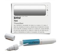 Genuine Colors Stylo de Retouche TITANSILBER 764 pour BMW Argent R1200RT R 1200 C K LT F 650 GS K1200S 1100 S R1200 RT 1150 K1300S K1200 GT C600 SPORT 1300 CS PHOENIX CLASSIC RS R1200S