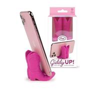 Genuine Fred Giddy Up Support de téléphone en Silicone antidérapant Motif Bottes de Cowboy Rose